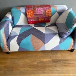 Abstract cough cover. Fits one sofa!